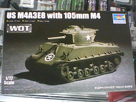 US M4A3E8 WITH 105MM M4 1/72
