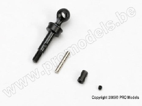 Stub axle, CV style (machined steel) (1)/ cross pin (1)/ drive p