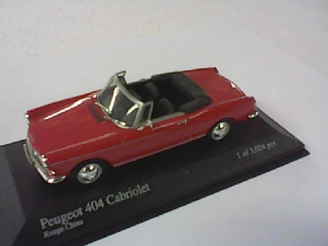 PEUGEOT 404 CABRIOLET ROUGE 1962 1/43