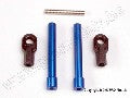 Bellcrank posts, aluminum (2)/ steering link threaded rod (3x25m