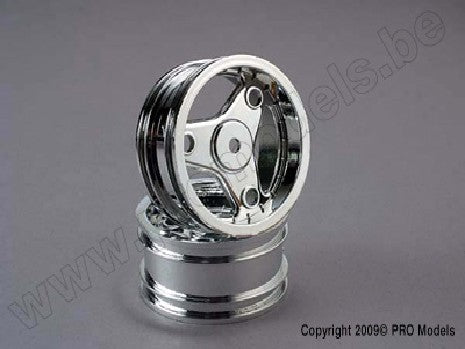 Wheels, chrome, three-spoke (2)