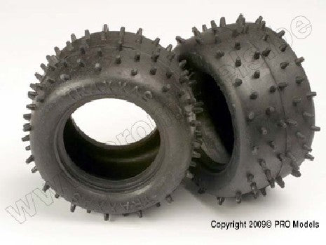 Tires, low-profile spiked 2.2" (2)