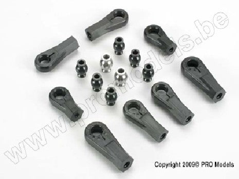 Plastic rod ends (8) (1/6 and 1/5 scale)/ hollow ball connectors