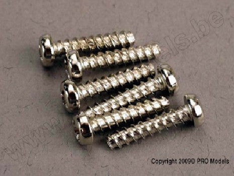 Screws, 3x14mm roundhead self-tapping (6)