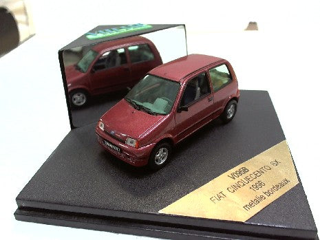 FIAT CINQUCENTO SX ROUGE M╔TAL 1/43