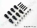 Tie rod set, steering/ rear camber links (2)  rod ends (8)/ holl