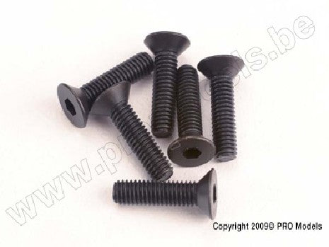Screws, 3x12mm countersunk machine (6) (hex drive)