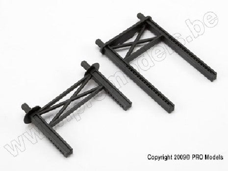 Body mount posts, front & rear (tall, for Summit)
