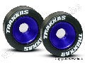 Wheels, aluminum (blue-anodized) (2)/ 5x8mm ball bearings (4)/ a