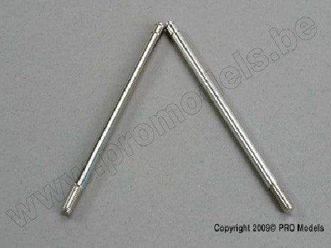 Shock shafts, steel, chrome finish (rear) (2)