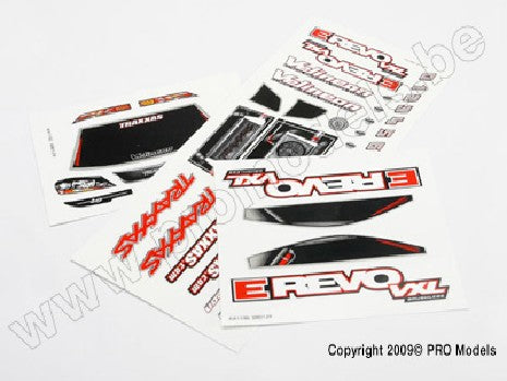 Decal sheets, 1/16 E-Revo VXL