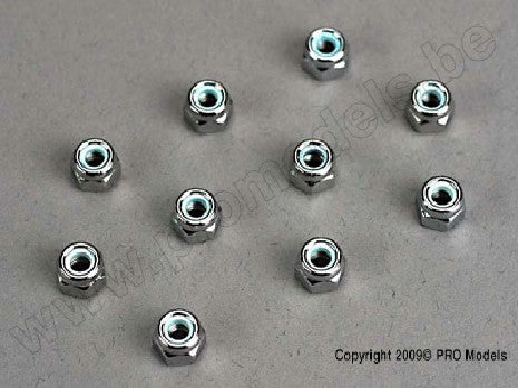 Nuts, 4mm nylon locking (10)