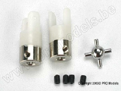 U- joints (2)/ 3mm set screws (4)