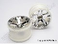 Wheels, All-Star 2.8" (chrome) (nitro rear/ electric front) (2)