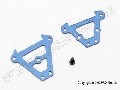 Bulkhead tie bars, front & rear (blue-anodized aluminum)/ 2.5x6