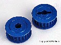Pulleys, 20-groove (middle)(blue-anodized, light-weight aluminum