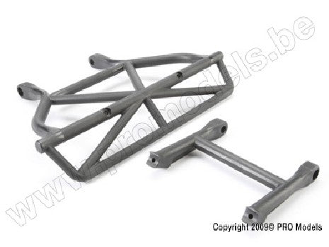 Bumper, rear/ bumper mount, rear (black)