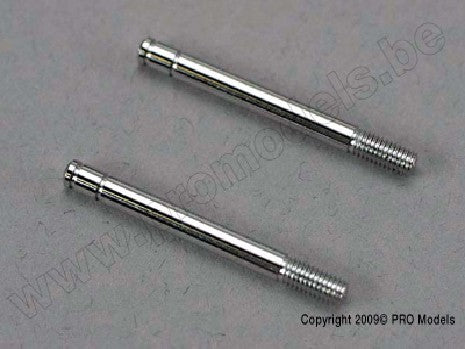 Shock shafts, steel, chrome finish (32mm) (2)