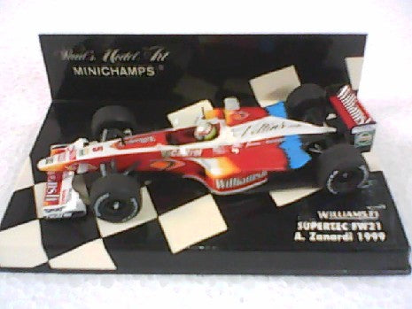 Miniature Formule 1 Williams FW21 Zanardi - Échelle 1/43