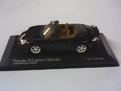 PORSCHE 911 TURBO CABRIOLET 2003 VERTE METAL 1/13