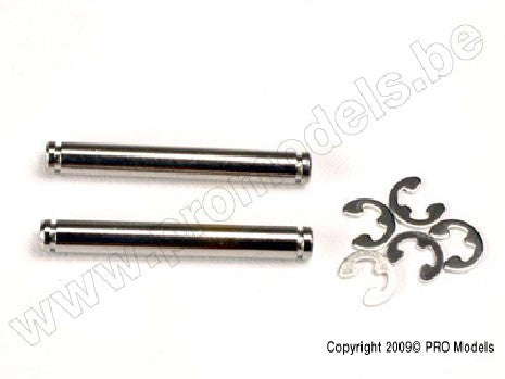 Suspension pins, 26mm (kingpins) (2) w/ E-clips (4)