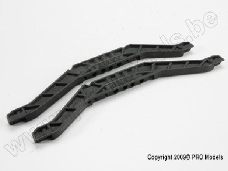 Chassis braces, lower (black) (for long wheelbase chassis) (2)