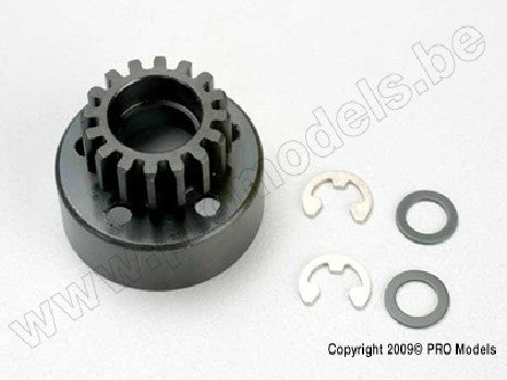 Clutch bell (16-tooth)/5x8x0.5mm fiber washer (2)/ 5mm e-clip (r