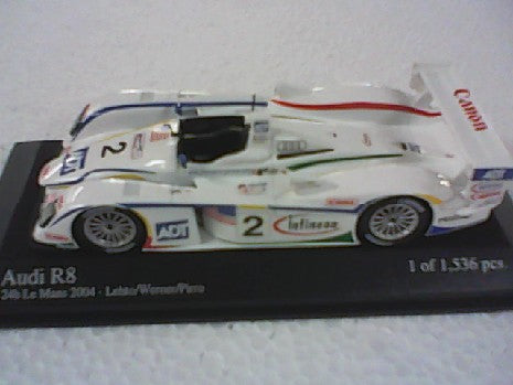 Audi R8 LM 2004 Minichamps - Pilotes Pirro, Lehto, Werner