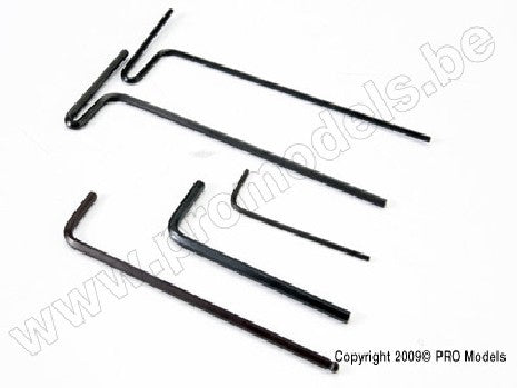 Hex wrenches; 1.5mm, 2mm, 2.5mm, 3mm, 2.5 ball