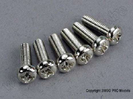 Screws, 3x10mm roundhead machine (6)