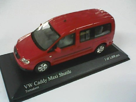 VW CADDY MAXI SHUTTLE 2007 ROUGE 1/43