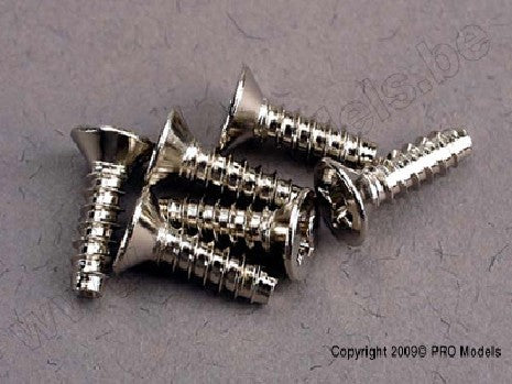 Screws, 3x10mm countersunk self-tapping (6)