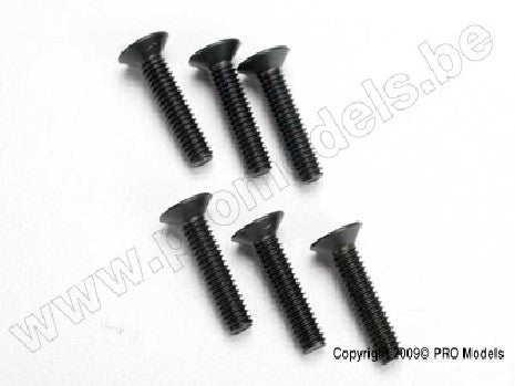 Screws, 4x18mm countersunk machine (hex drive) (6)
