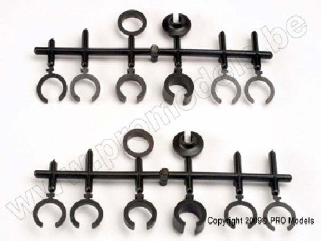 Spring retainers, upper & lower (2)/ spring pre-load spacers: 1m