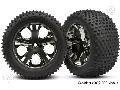 Tires & wheels, assembled, glued (2.8") (All-Star chrome wheels,