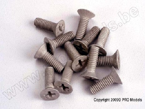Screws, 4x12mm countersunk machine (Aluminum) (12)
