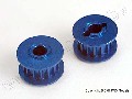 Pulleys, 15-groove (front/ rear) (blue-anodized, light-weight al