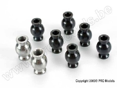 Hollow ball connectors (6-black, 2-silver)