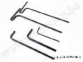 Hex wrenches; 1.5mm, 2mm, 2.5mm, 3mm, 2.5 ball
