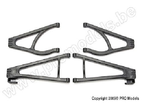 Suspension arm set, adjustable wheelbase (lengthens wheelbase 10