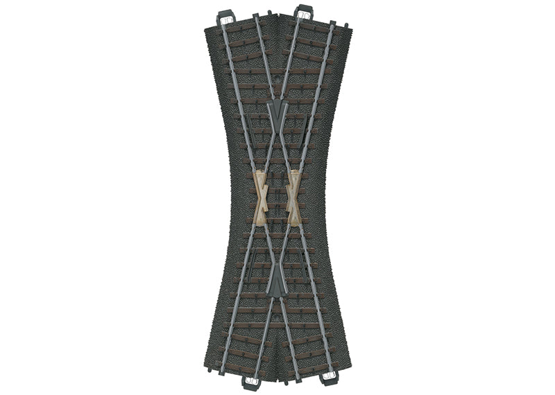 Croix de Voie 188,3mm à 24,3° pour Trains N