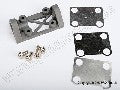 Bearing block, front (supports front shaft) (grey) / belt tensio