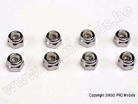 Nuts, 5mm nylon locking (8)