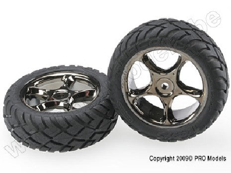 Tires & wheels, assembled (Tracer 2.2" black chrome wheels, Anac