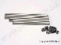 Suspension pin set, stainless steel (w/ E-clips)