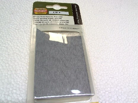 PAPIER DE VERRE FEUILLE AUTOCOLLANTE GRAIN 240 POUR PS 12