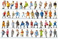 Figurines de Voyageurs Assis - 48 Pièces pour Modélisme
