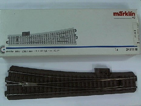 Aiguillage Manuel Élancé Gauche pour Trains N - Marklin