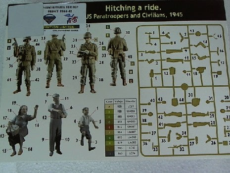 PARACHUTISTES 1ER RCP PROVENCE 1944 SERIE LIMITEE 1/35