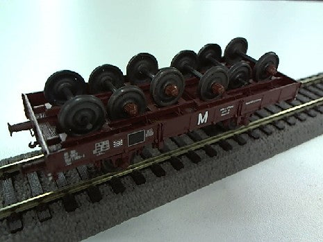 WAGON PLAT PORTE ESSIEUX (4) OCEM 29 EPOQUE 4 HO